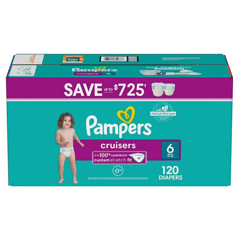Pampers Cruisers Diapers Size 6 120 ct 35lb
