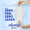 Always Infinity Feminine Pads for Women with Wings, Size 2 Heavy, Unscented, 46 Count