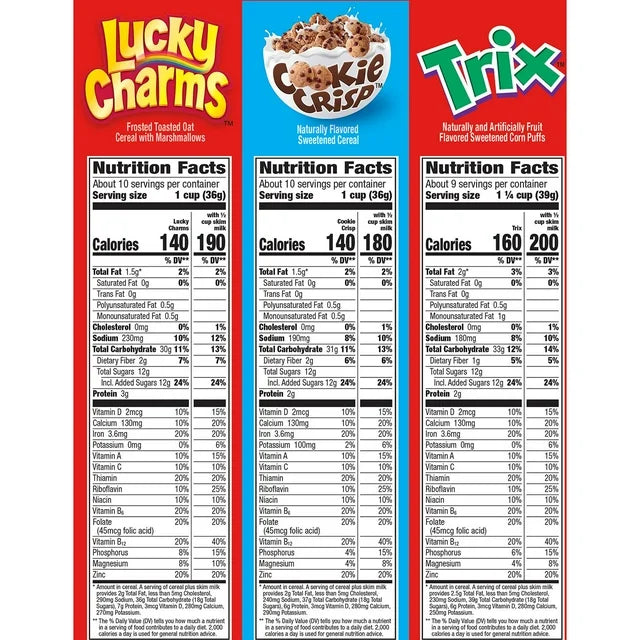 General Mills Cereal Variety Pack 385 oz