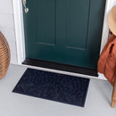 Mainstays Rambling Vine Utility Polyester Outdoor Doormat, Navy, 18”x30”