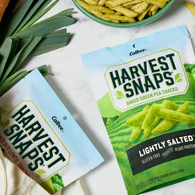 Harvest Snaps Baked Green Pea Snacks, Lightly Salted Gluten Free Veggie Crisps, 6 oz