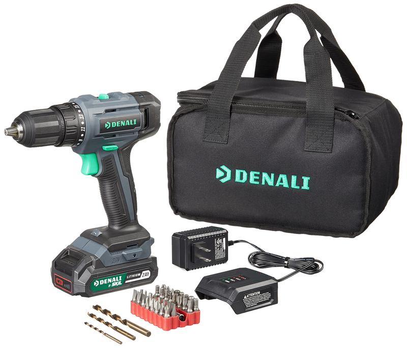 Denali by SKIL 20V Cordless Drill and Impact Driver Combo with (2) 2.0Ah Lithium Batteries, 2.4A Charger, and Carry Bag