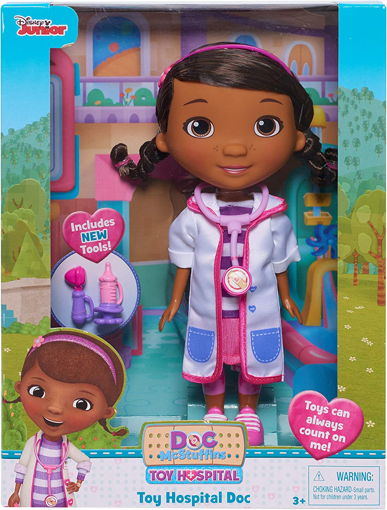 Just Play Doc McStuffins Toy Hospital Doc 8.5 Inch Articulated Doll with Doctor Accessories