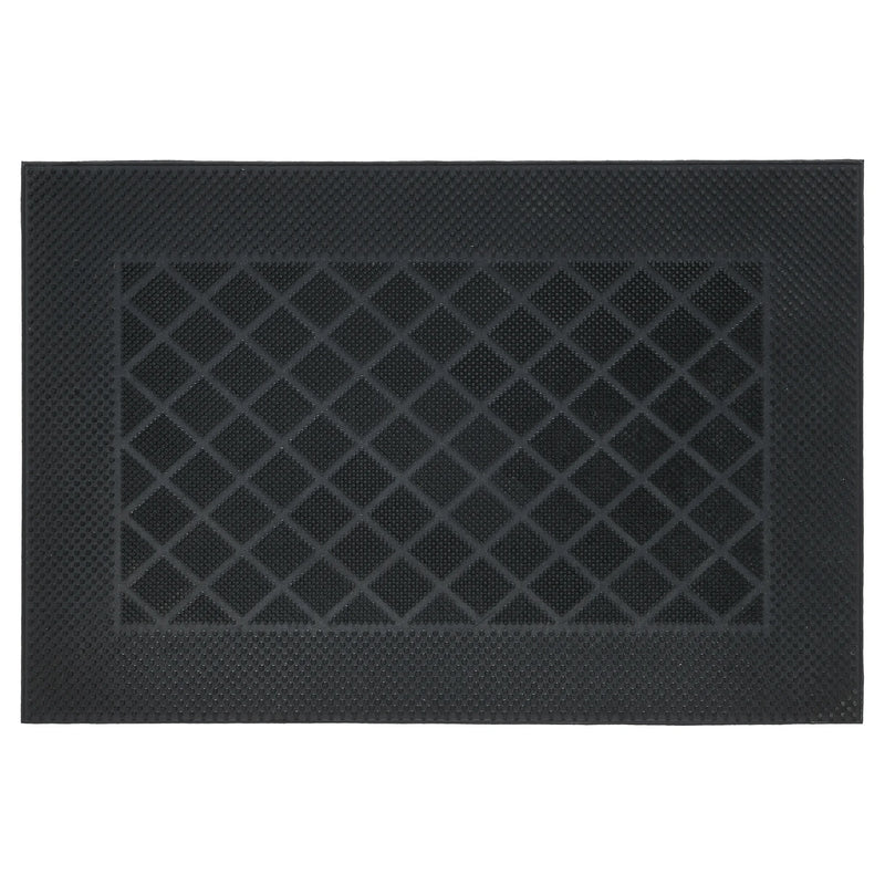 Black Rubber Pin Outdoor Doormat, Mainstays, 16" x 24"