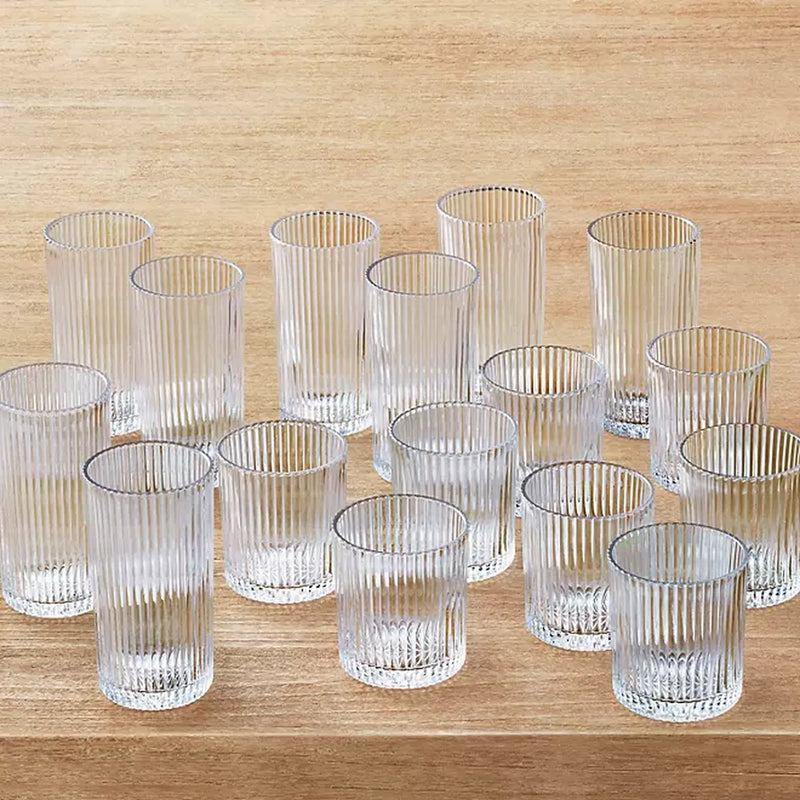 Member's Mark 16 Piece Fluted Crystal Drinkware Set