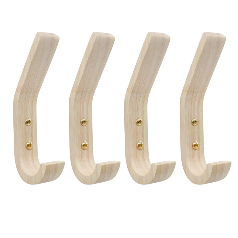 Fujinzhu Wood Hooks Wall Mounted