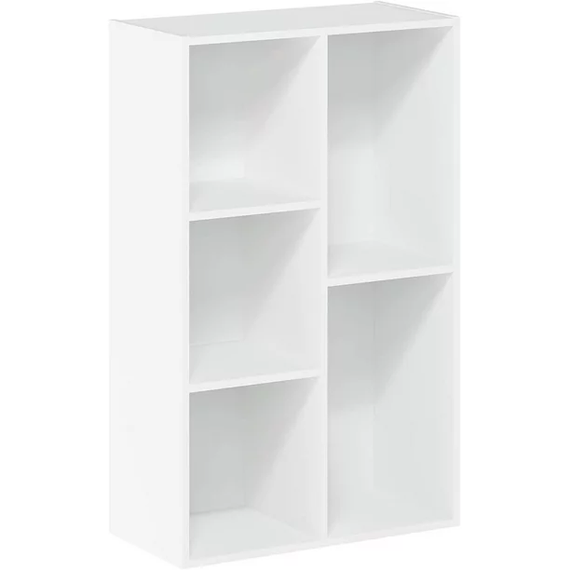 Furinno Luder Bookcase / Book / Storage , 5-Cube, White