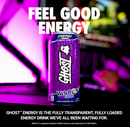 GHOST Energy Drink - 12-Pack, Welch's Grape, 16oz Cans - Energy & Focus & No Artificial Colors - 200mg of Natural Caffeine, L-Carnitine & Taurine - Gluten-Free & Vegan