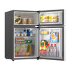 Vissani 3.1 cu. ft. 2-Door Mini Refrigerator in Stainless Steel with Freezer, ENERGY STAR